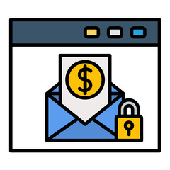 Locked Line Color Icon