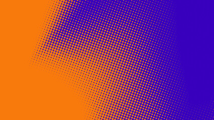 Abstract dots halftone orange purple colors pattern gradient texture background.