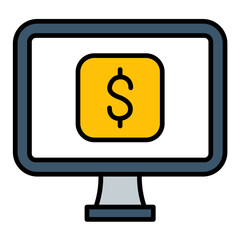 Money Software Line Color Icon
