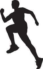 Runner. Vector silhouette