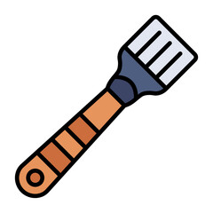 Basting Brush Line Color Icon