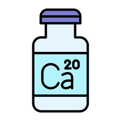 Obraz premium Calcium Line Color Icon