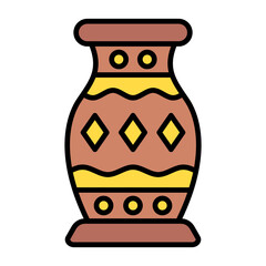 Vase Line Color Icon