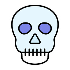 Skull Line Color Icon