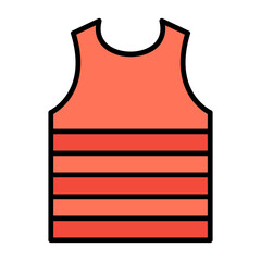 Tank Top Line Color Icon