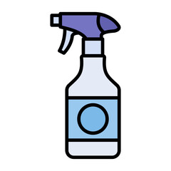 Water Spray Line Color Icon
