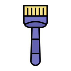 Hair Dye Brush Line Color Icon