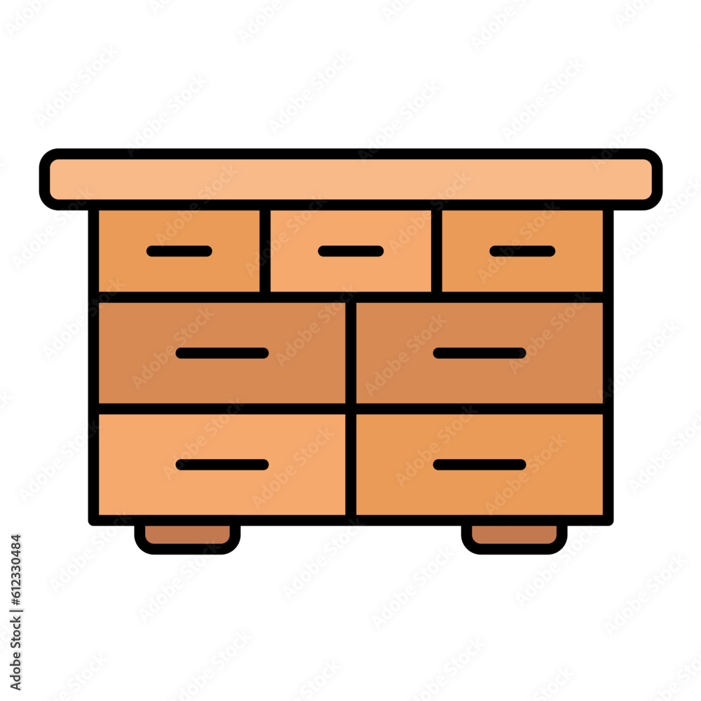 Poster drawer table line color icon