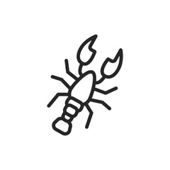 Lobster color line icon. Pictogram for web page, mobile app, promo.