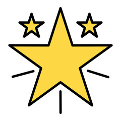 Falling Star Line Color Icon