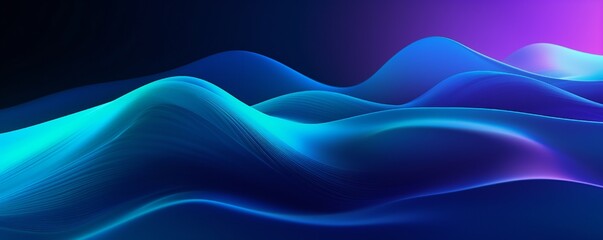 Gradient dynamic blue lines background Generative AI