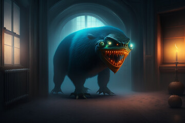 scary halloween pumpkin