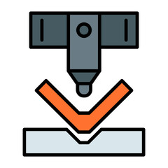 Bending Machine Line Color Icon