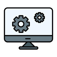 Cad Engineering Line Color Icon