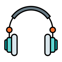 Headphones Line Color Icon