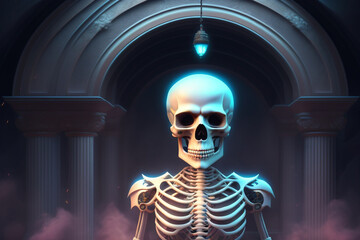 skeleton in the dark