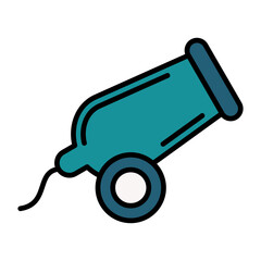 Army Artillery Line Color Icon