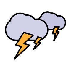 Storm Line Color Icon