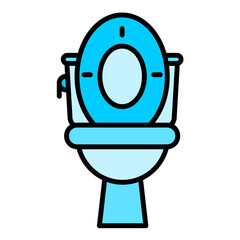 Toilet Line Color Icon