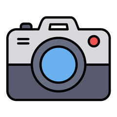 Camera Line Color Icon
