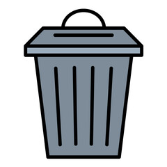 Garbage Cleaning Line Color Icon