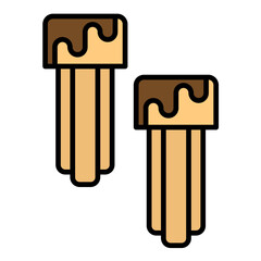 Churros Line Color Icon