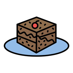 Tiramisu Line Color Icon