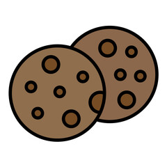 Biscuits Line Color Icon
