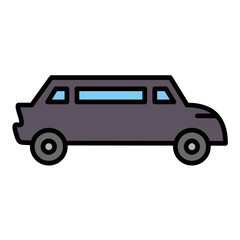 Limousine Line Color Icon