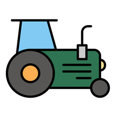 Tractor Line Color Icon