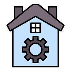 Home Automation Line Color Icon