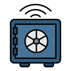 Smart Safebox Line Color Icon