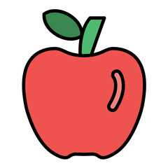 Apple Line Color Icon