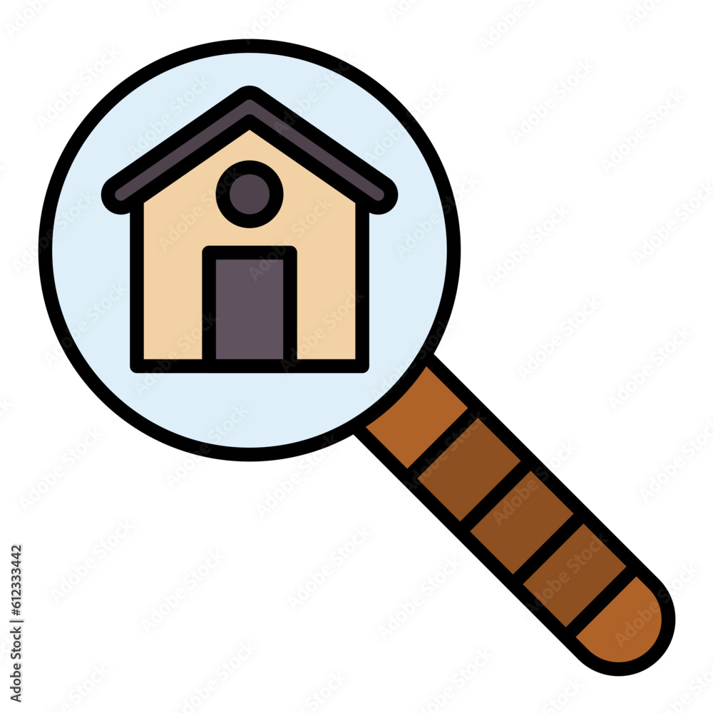 Sticker Search Property Line Color Icon