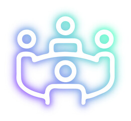 Set of business neon