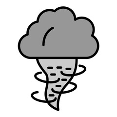 Tornado Line Color Icon