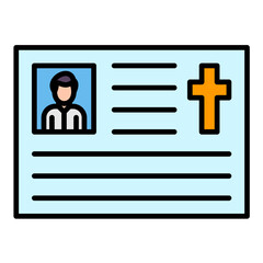 Obituary Line Color Icon