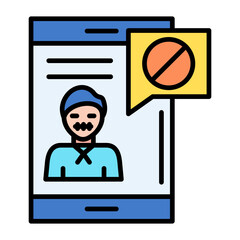 No Speak Line Color Icon