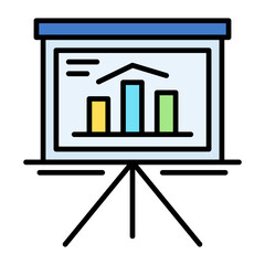 Presentation Line Color Icon
