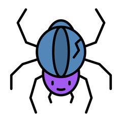Spider Line Color Icon