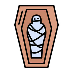 Mummy Line Color Icon