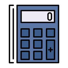 Calculator Line Color Icon