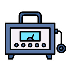 Dosimeter Line Color Icon