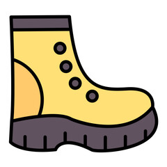 Construction Shoes Line Color Icon