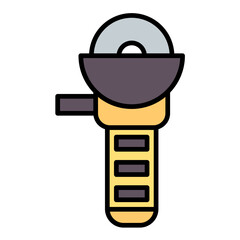 Grinder Tool Line Color Icon