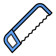 Hacksaw Line Color Icon