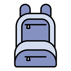 Backpack Line Color Icon