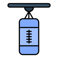 Boxing Bag Line Color Icon