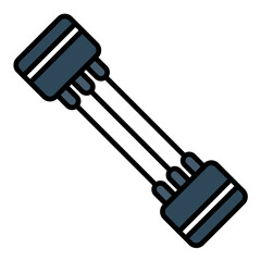 Chest Expander Line Color Icon