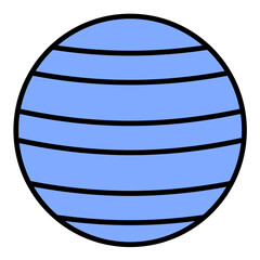 Fitball Line Color Icon